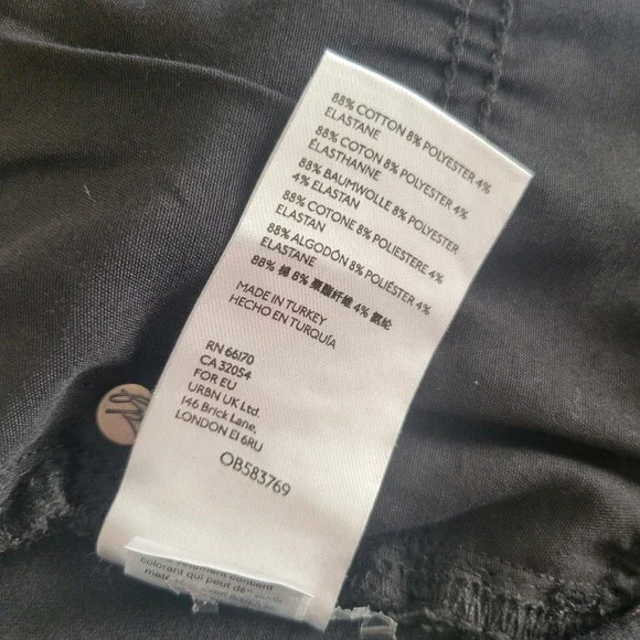 Women's We The Free Free People Distressed Black Wash Skinny Jeans 30 New Rip - Picture 9 of 10